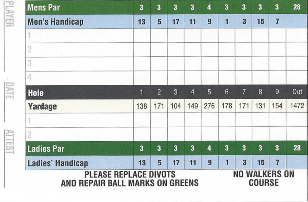 First 9 holes